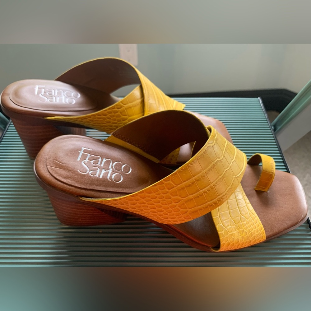 Yellow Franco Sarto shoes. Size 6.